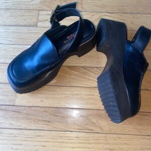 Charlotte Stone Black Platform Shoes